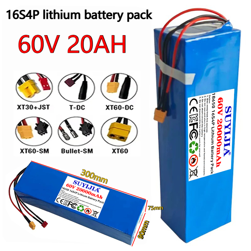 60V 30Ah Electric Scooter Battery - การขนส่งทางอากาศที่รวดเร็ว 60V แบตเตอรี่ลิเธียม 18650 ความจุเต็มใหม่ 20ah